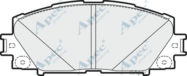 APEC BRAKING Piduriklotsi komplekt,ketaspidur PAD1748